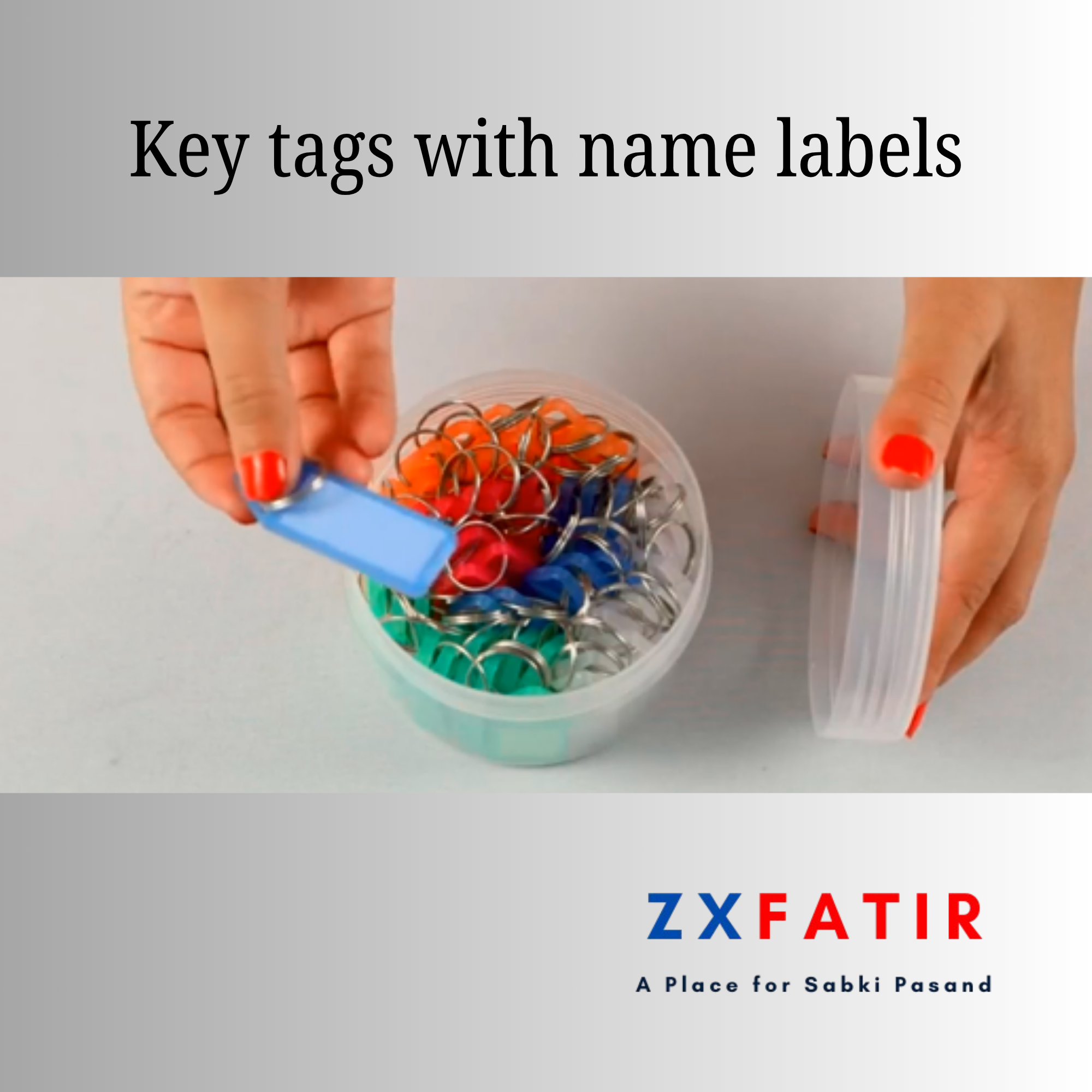 Best Multicolor Key Tags with Name Labels for Home, Office, Travel & Lockers – 50pcs Plastic Keychains