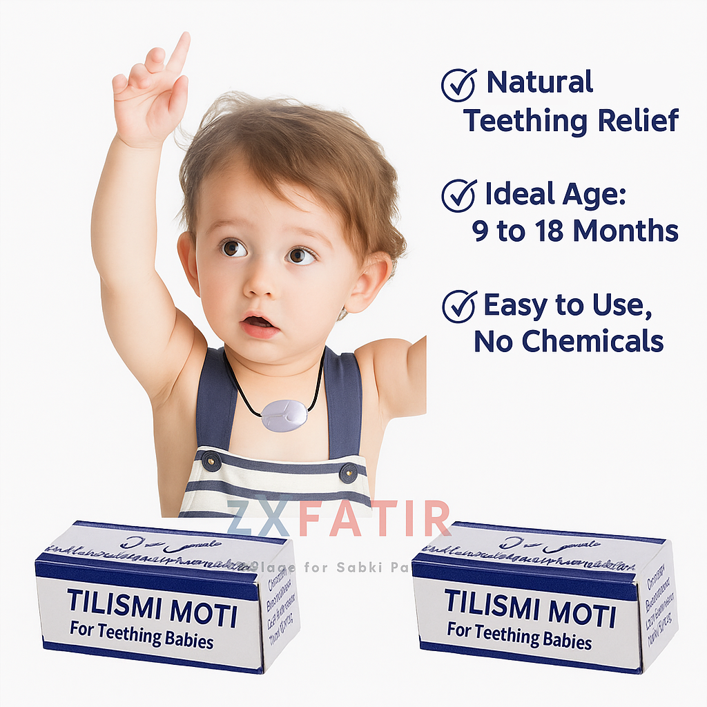 Original TLM Moti for Teething Babies by S Abdul Rasheed MKT moti – Herbal Teether Pendant with Thread Natural Pain Relief...
Original TLM Moti for Teething Babies by S Abdul Rasheed MKT moti