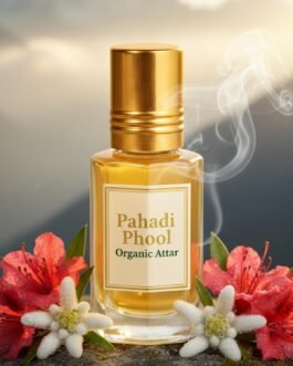 Pahadi Phool Organic Attar Roll-On – 10ml (1 Tola) Pure & Natural Fragrance Oil for Men & Women | Ideal for Special Occasions & Gifting | Light Floral Scent | Asli Pahadi Attar