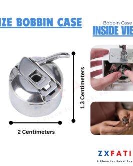 Sewing Machine Bobbin Case and Bobbin Combo, 1 Case and 5 Metal Bobbin, Standard Size (Small Domestic Machine) by ZXFATIR | Metal