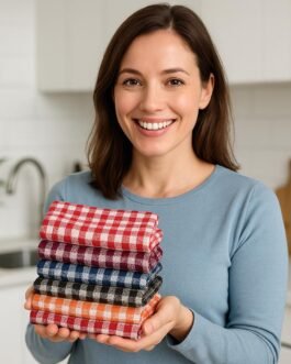 Multipurpose Kitchen Cleaning Cloth Pack of 4, High-Absorbency Microfiber Towels for Home & Kitchen Cleaning – Durable, Lint-Free, Soft Dusting Cloths 18×28 inches